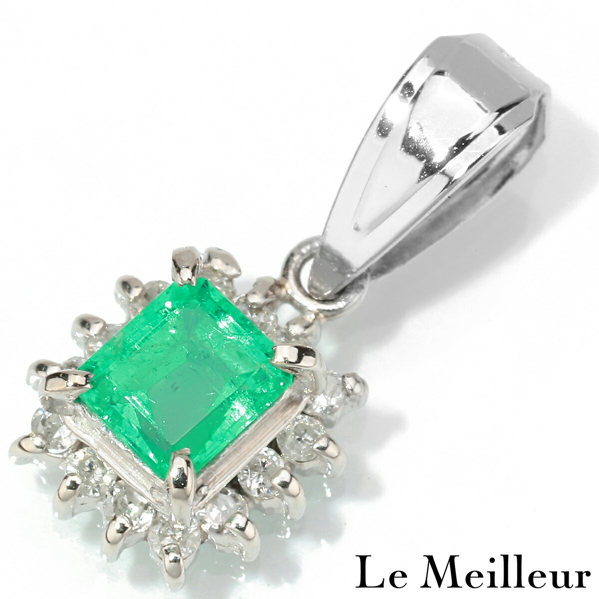 プラチナpt900 ペンダント　エメラルド　ダイヤ　1.44 g 楽天市場】Ptエメラルドプラチナペンダントトップ(2.86ct、4本爪