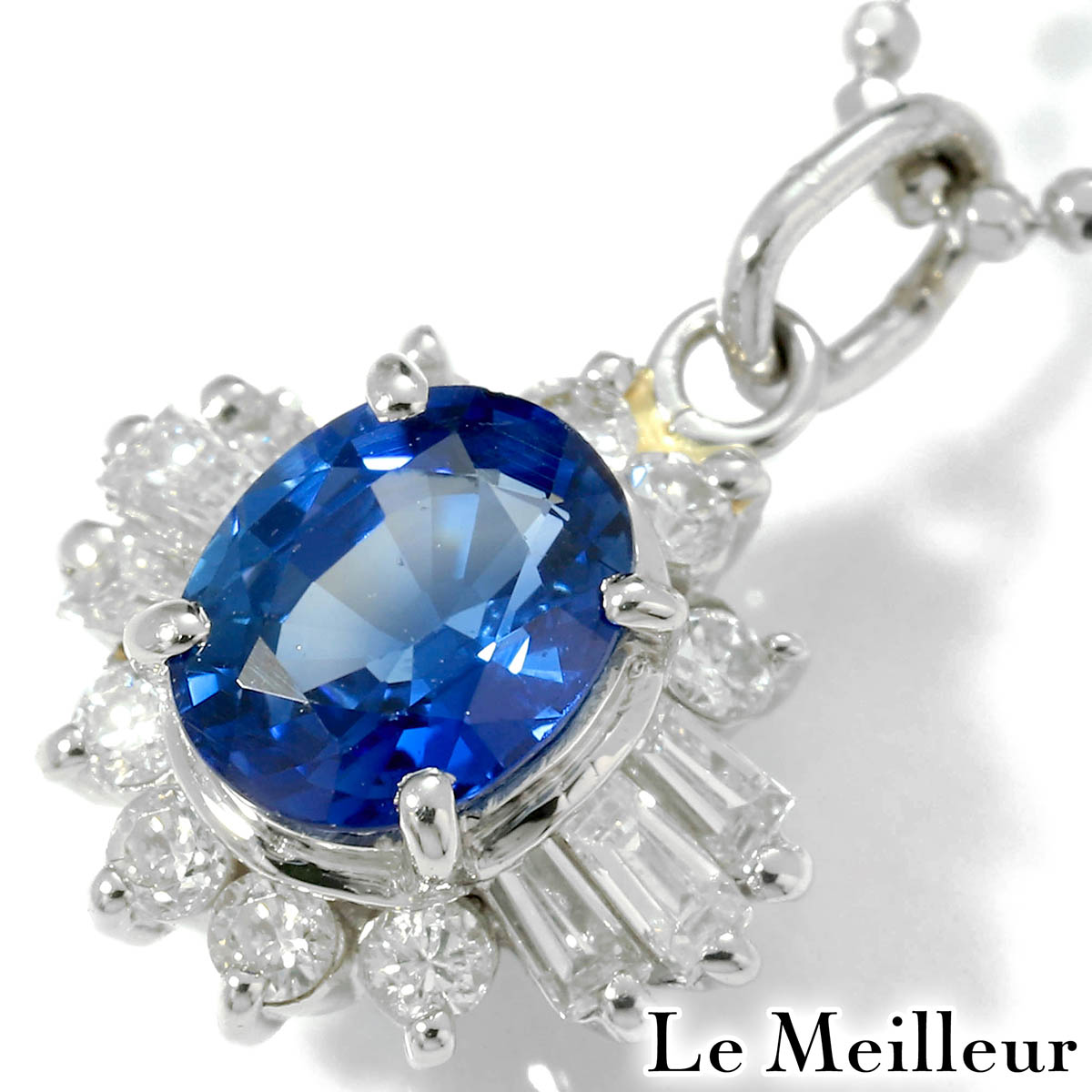 楽天市場】Ptプラチナサファイア1.12ctUPクロスペンダントトップ(p1366