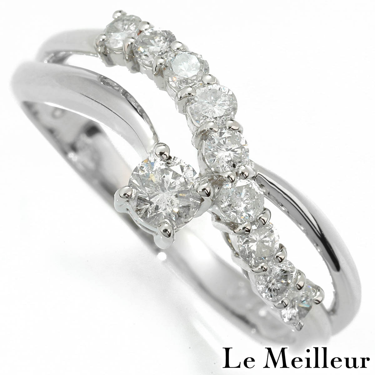 クロスライン リング 指輪 ダイヤモンド 0.50ct プラチナ Pt900 13号【RE-PRICE】 【最大5,000円OFFクーポン対象】