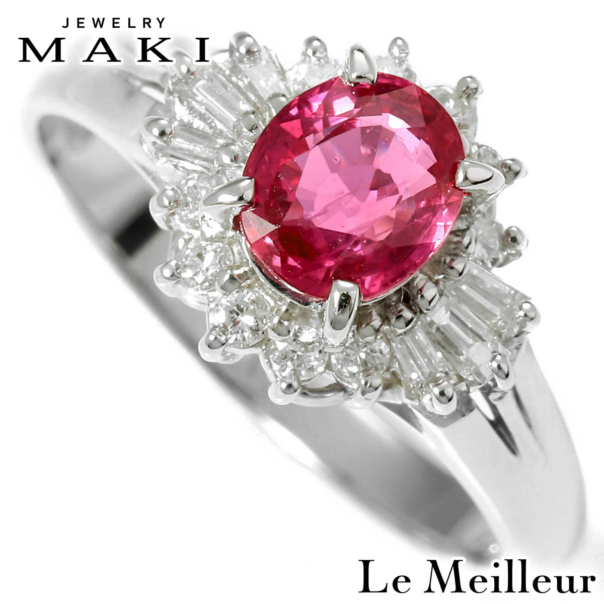 楽天市場】ジュエリーマキ デザインネックレス ルビー 0.35ct