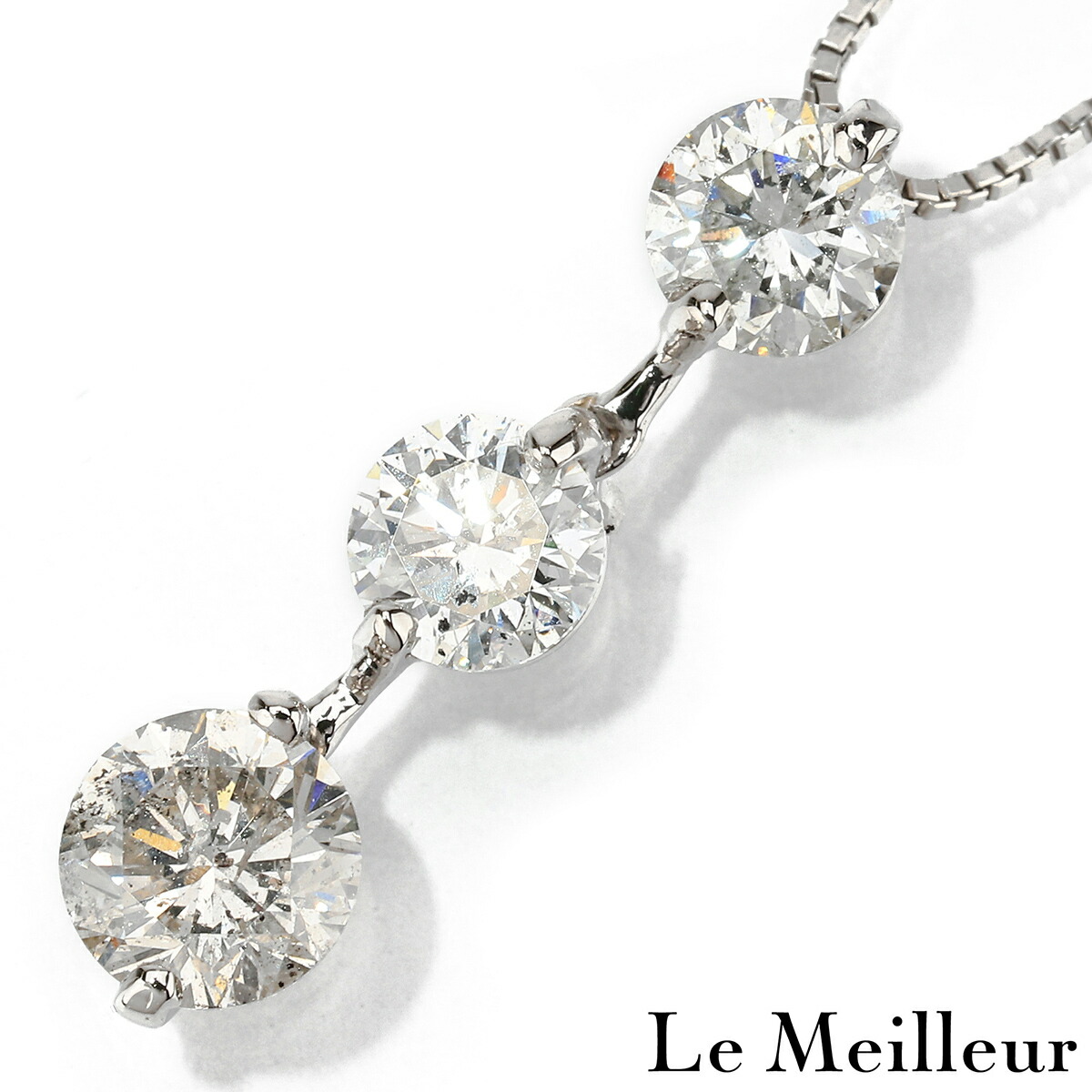 トリロジーデザイン ペンダントネックレス I1クラス ダイヤモンド 1.64ct プラチナ Pt900 【最大5,000円OFFクーポン対象】