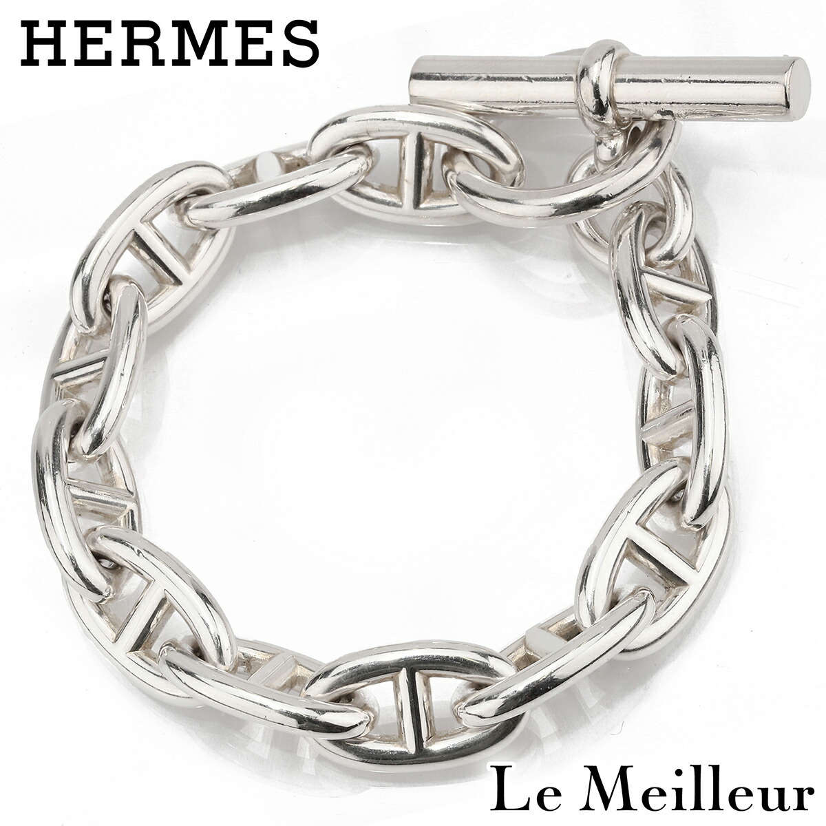 楽天市場】HERMES エルメス シェーヌダンクル MM 14コマ シルバー