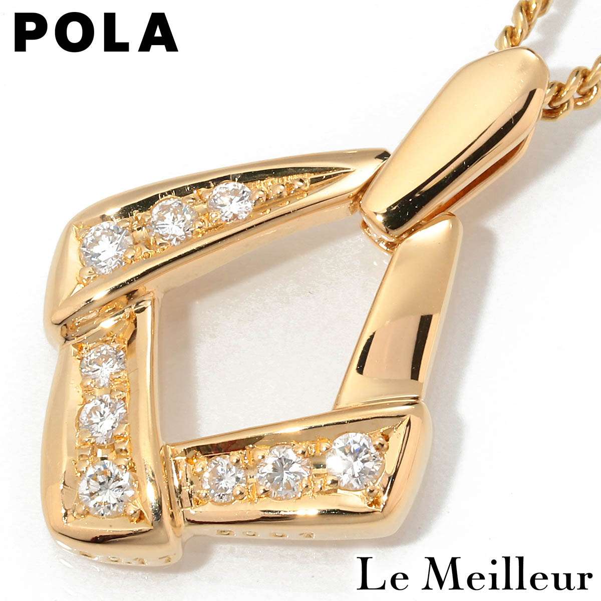 楽天市場】POLA ポーラ デザイン ダイヤ ネックレス K18YG 750