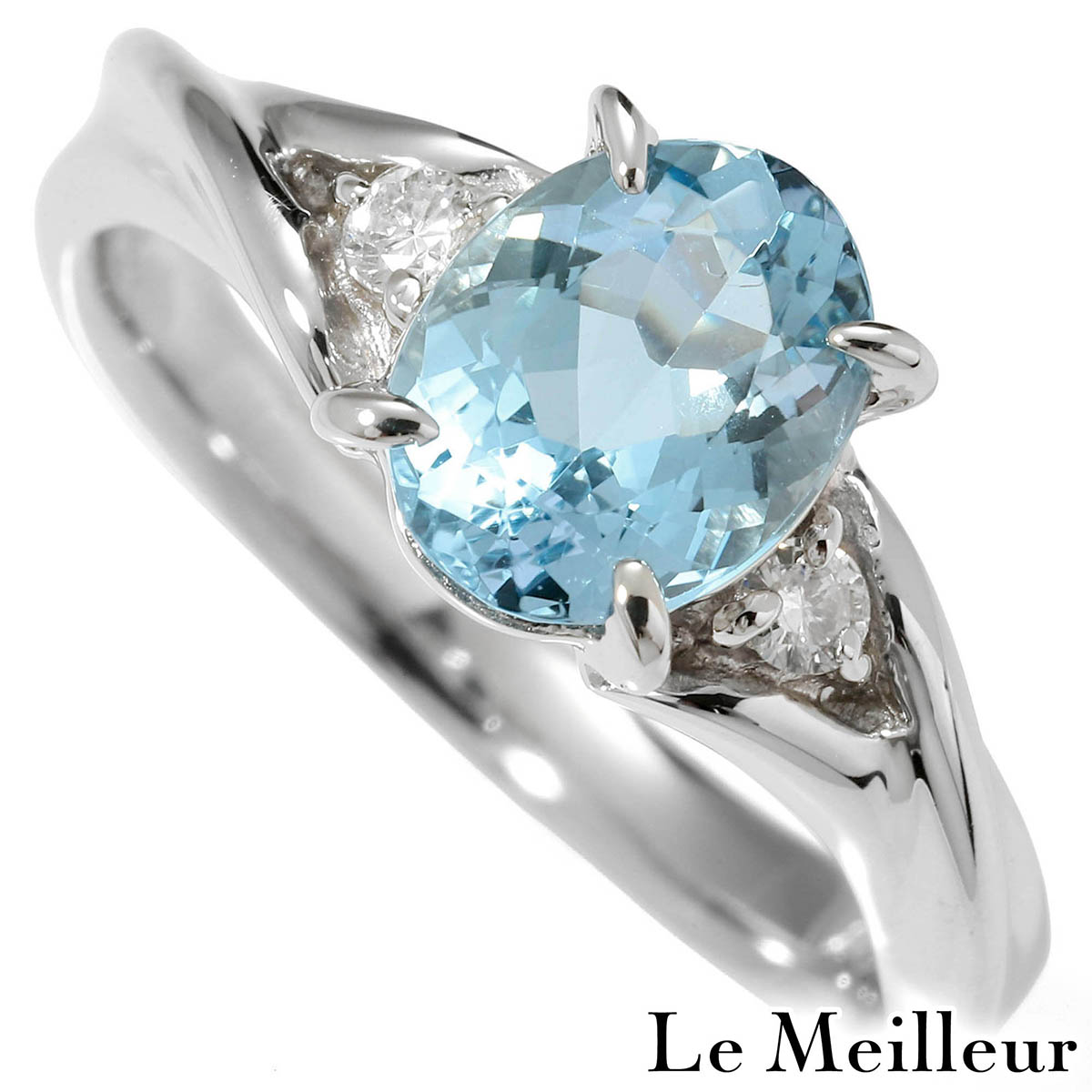 楽天市場】プラチナ900 アクアマリン ダイヤモンド リング : ジェム