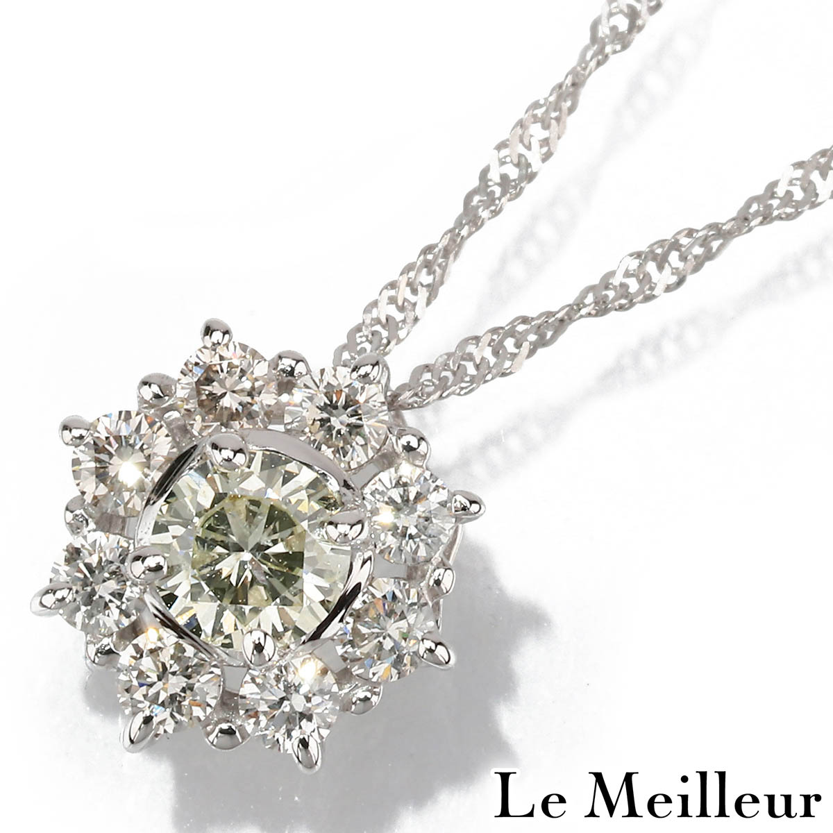 ペンダントネックレス ダイヤモンド 0.4ct ホワイトゴールド K18WG 【最大5,000円OFFクーポン対象】