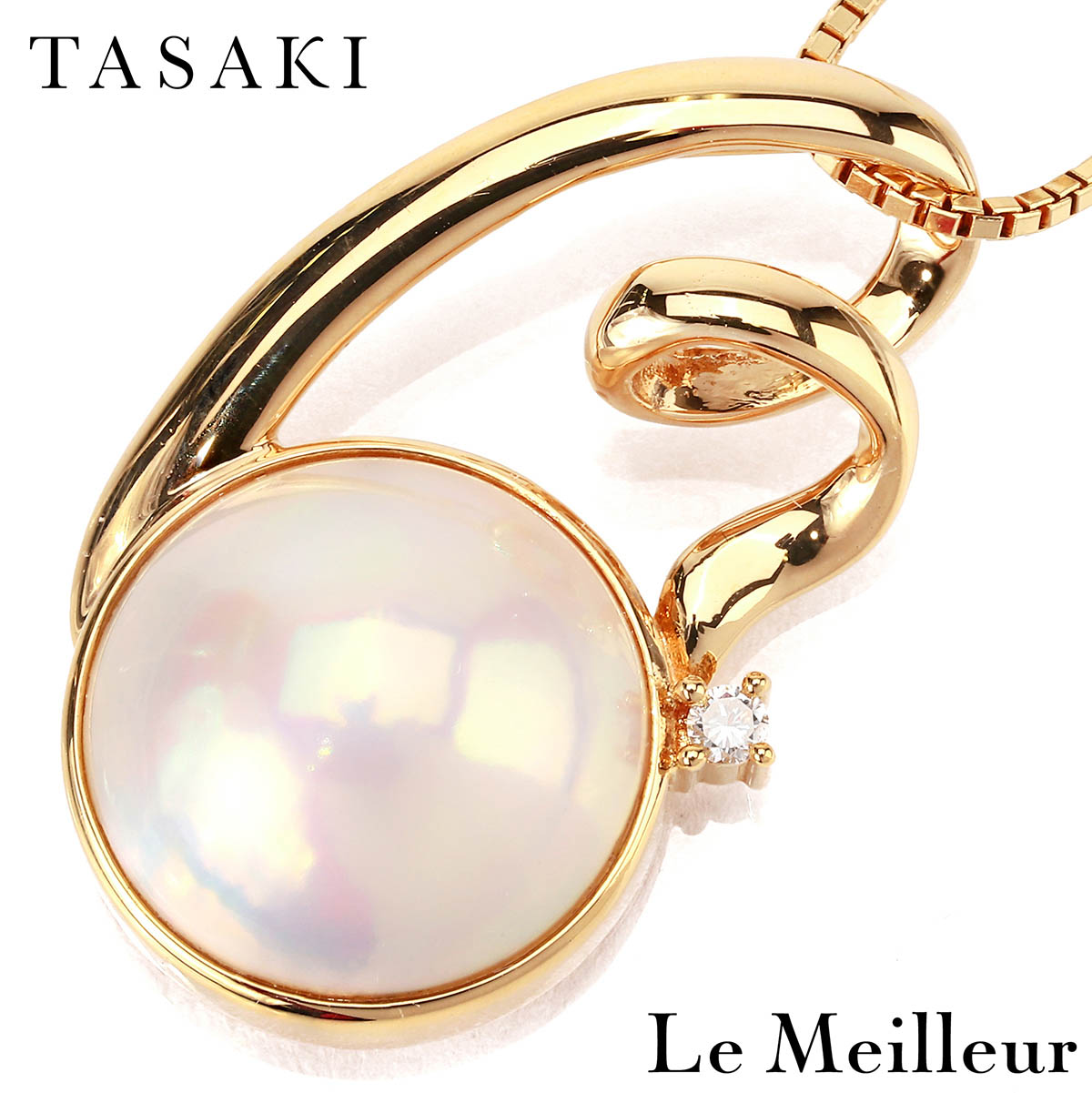 楽天市場】TASAKI【田崎真珠】K18YG マベパール付ネックレス 約45cm/約