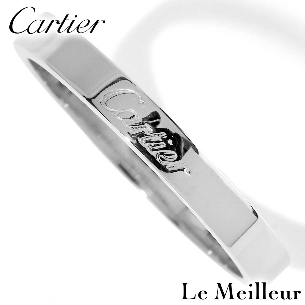【ポイント5倍★4/10 23:59まで】Cartier カルティエ C de Cartier プラチナ Pt950 ウェディングリング 21号 指輪【中古】【新品仕上げ済】 【最大5,000円OFFクーポン対象】