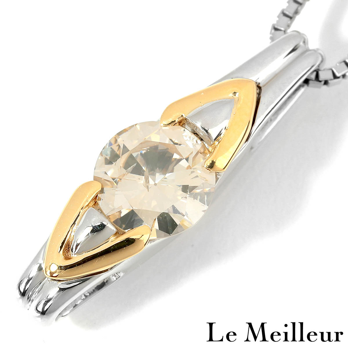 ダイヤモンド 1ct プラチナ Pt900 コンビネーション ペンダントネックレス 【中古】【新品仕上げ済】【RE-PRICE】｜Le meilleur（ルメイユ）