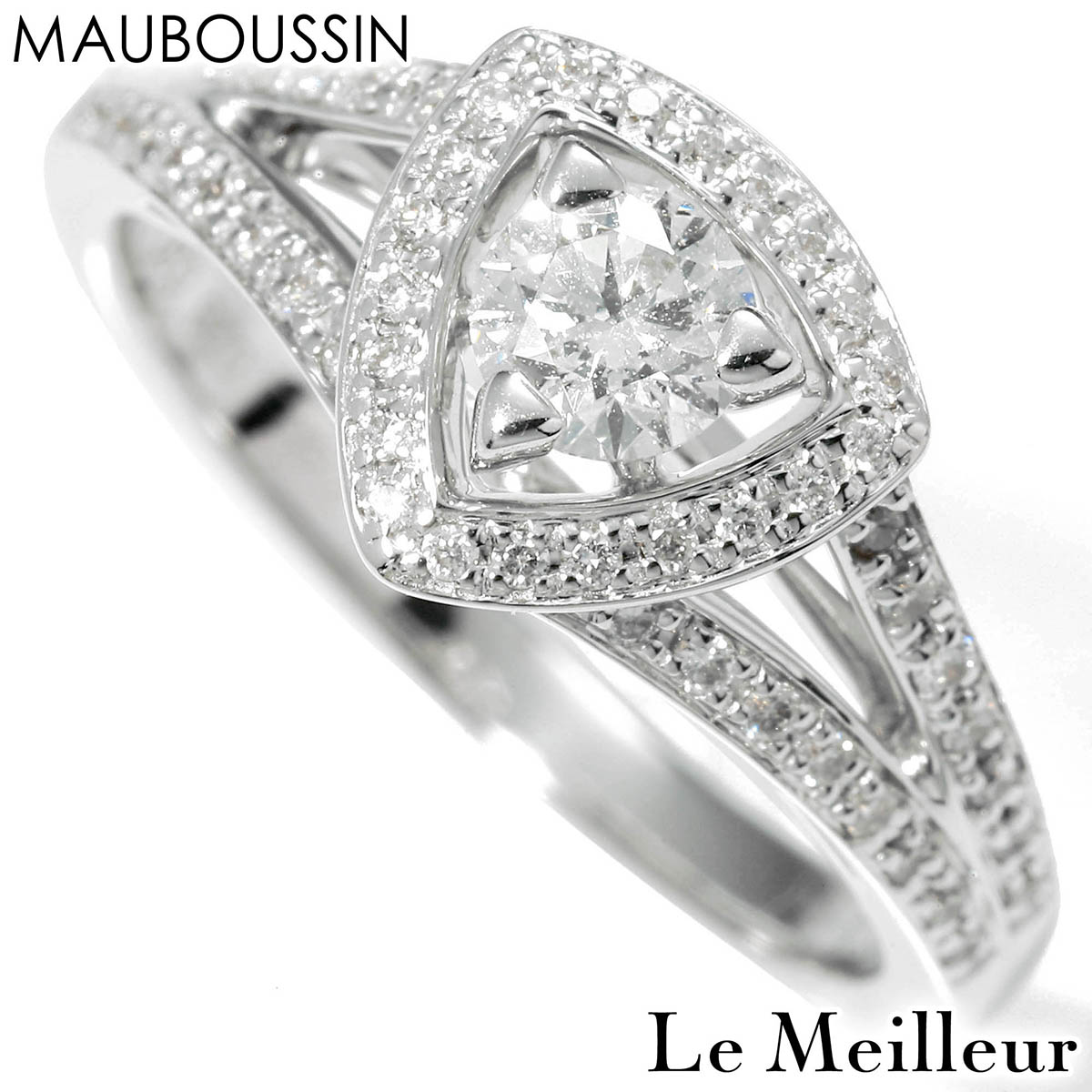 MAUBOUSSIN モーブッサン Dream and Love ダイヤモンド 0.26ct 0.3ct ホワイトゴールド K18WG リング 11号 指輪【中古】【新品仕上げ済】 【最大5,000円OFFクーポン対象】