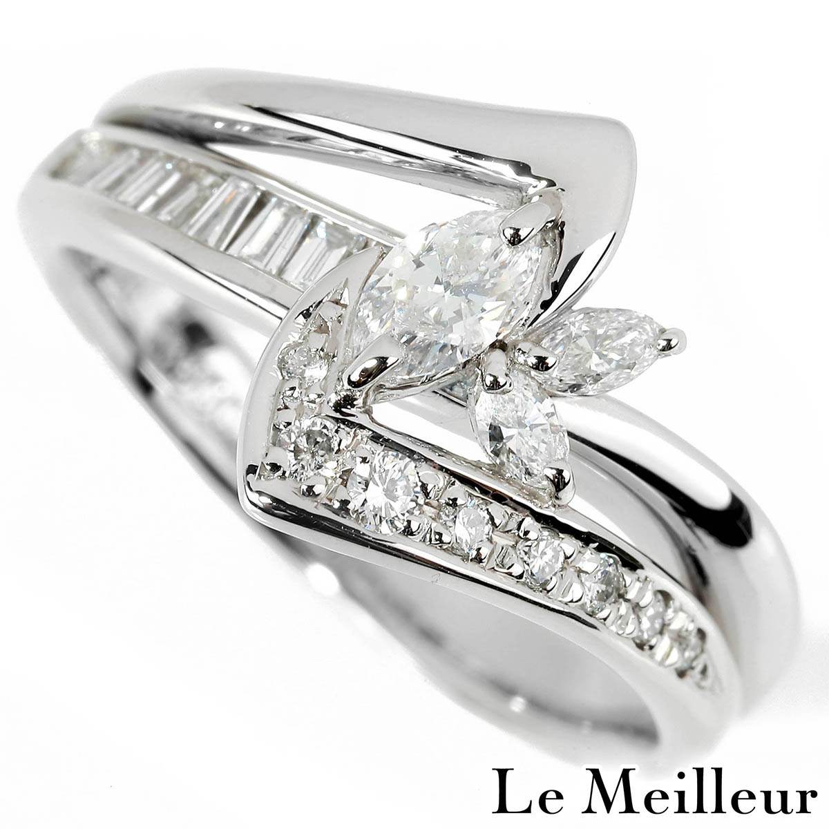 ダイヤモンド 0.4ct プラチナ Pt900 リング 12.5号 指輪【中古】【新品仕上げ済】|Le meilleur(ルメイユ)