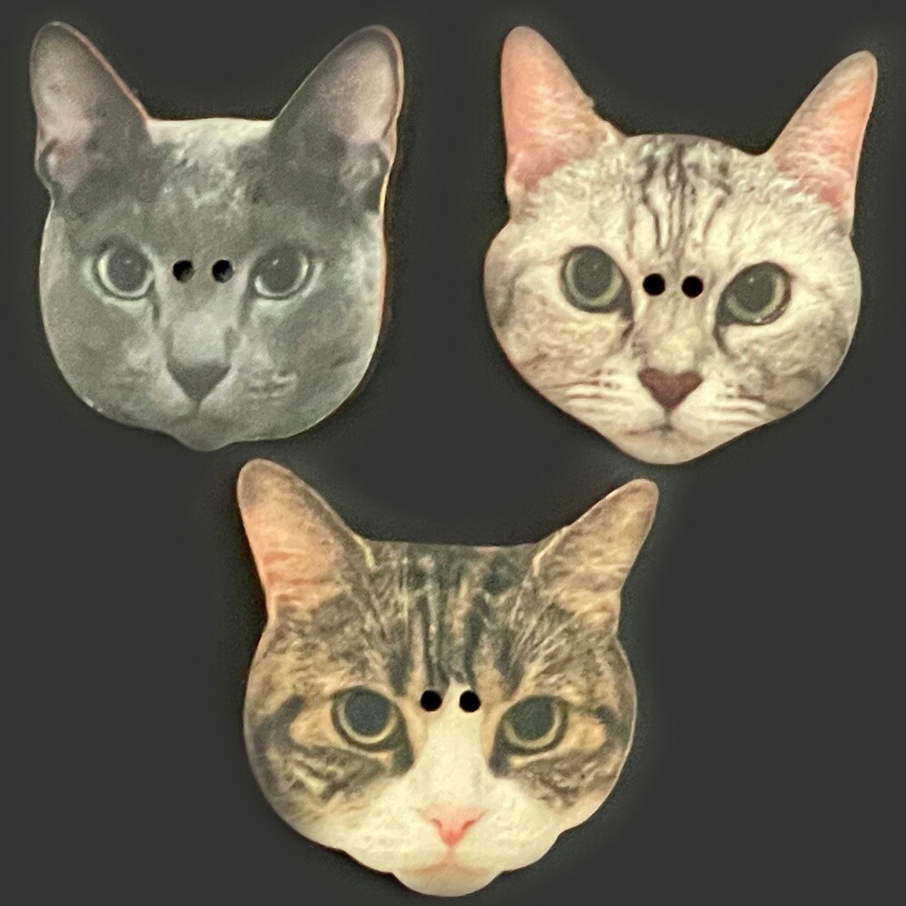 楽天市場】いろいろ猫 ボタン【8個セット】【ランダムねこちゃん