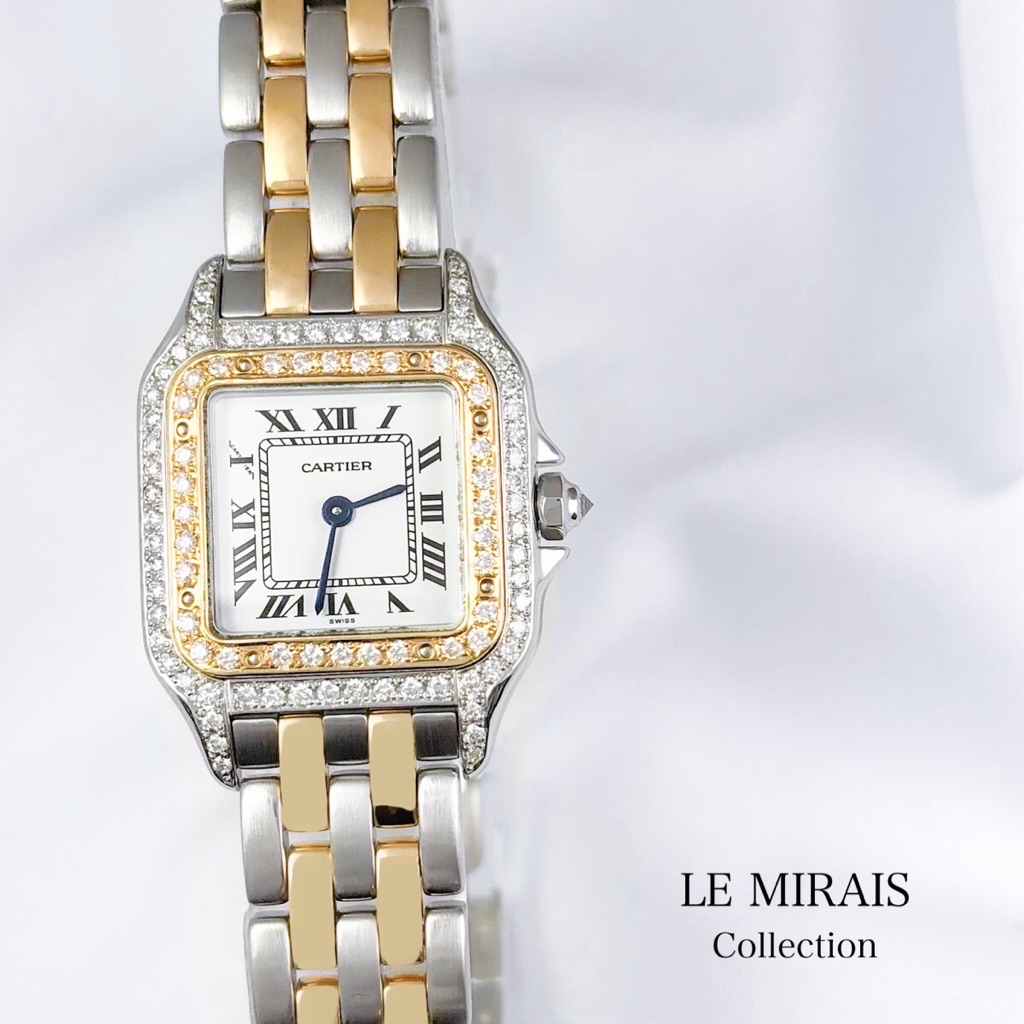 仕上済 Cartier カルティエ パンテール Sm コンビ 2ロウ ダイヤ ダイヤモンド 腕時計 時計 中古 送料無料 Argylefallsresort Com