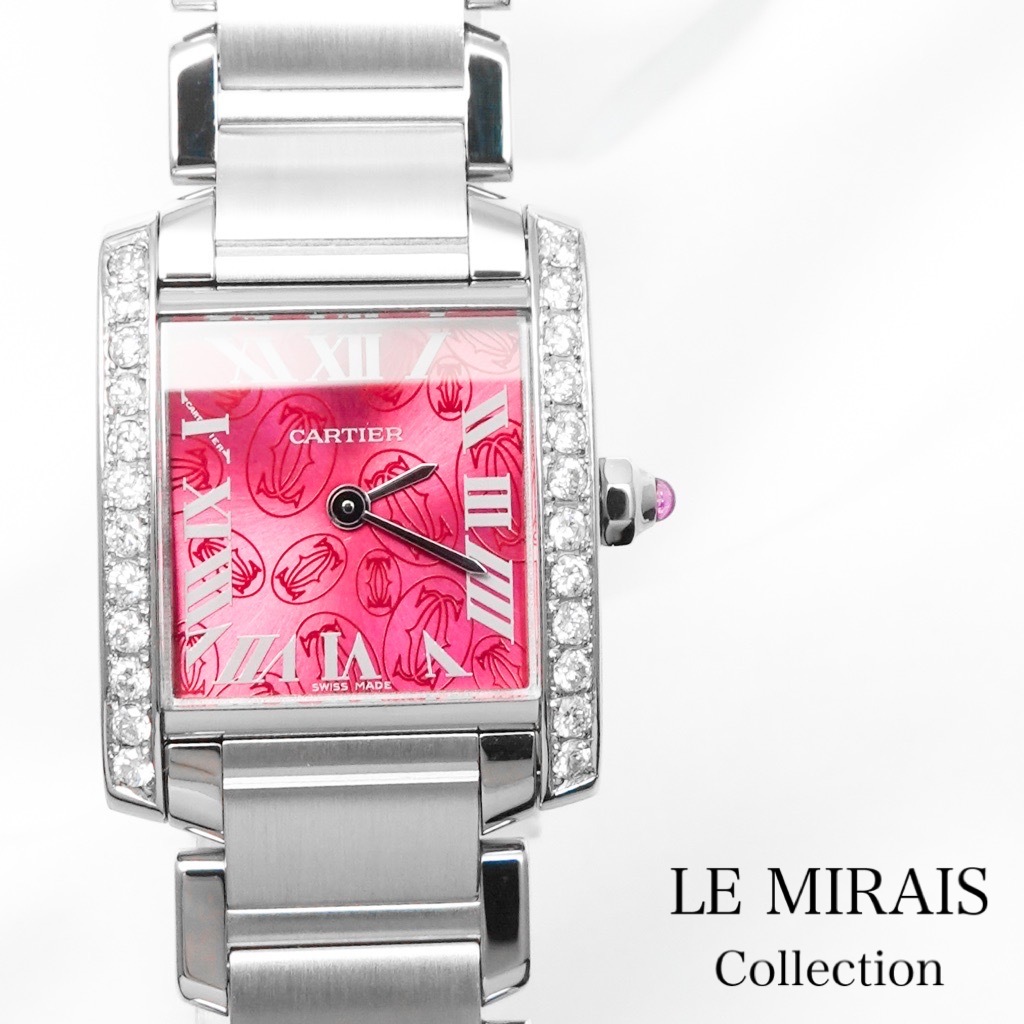 カルティエ 楽天市場】【仕上済】カルティエ タンクフランセーズ SM ピンク