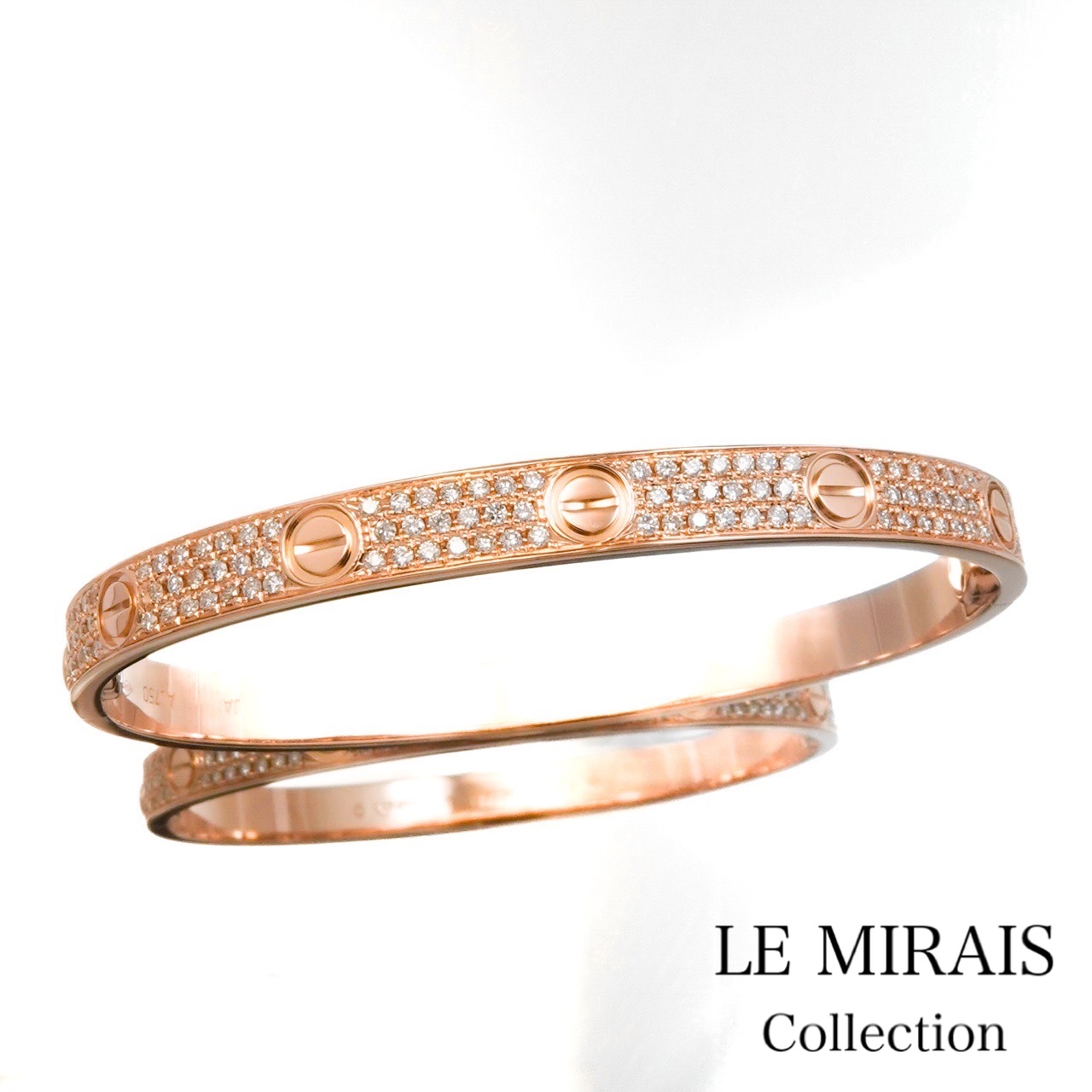 2個　カルティエ　K18 WG　ラブ　ブレス　コード無し　箱と説明書は1部 2個 カルティエ K18 WG ラブ ブレス コード無し 箱と説明書は1部