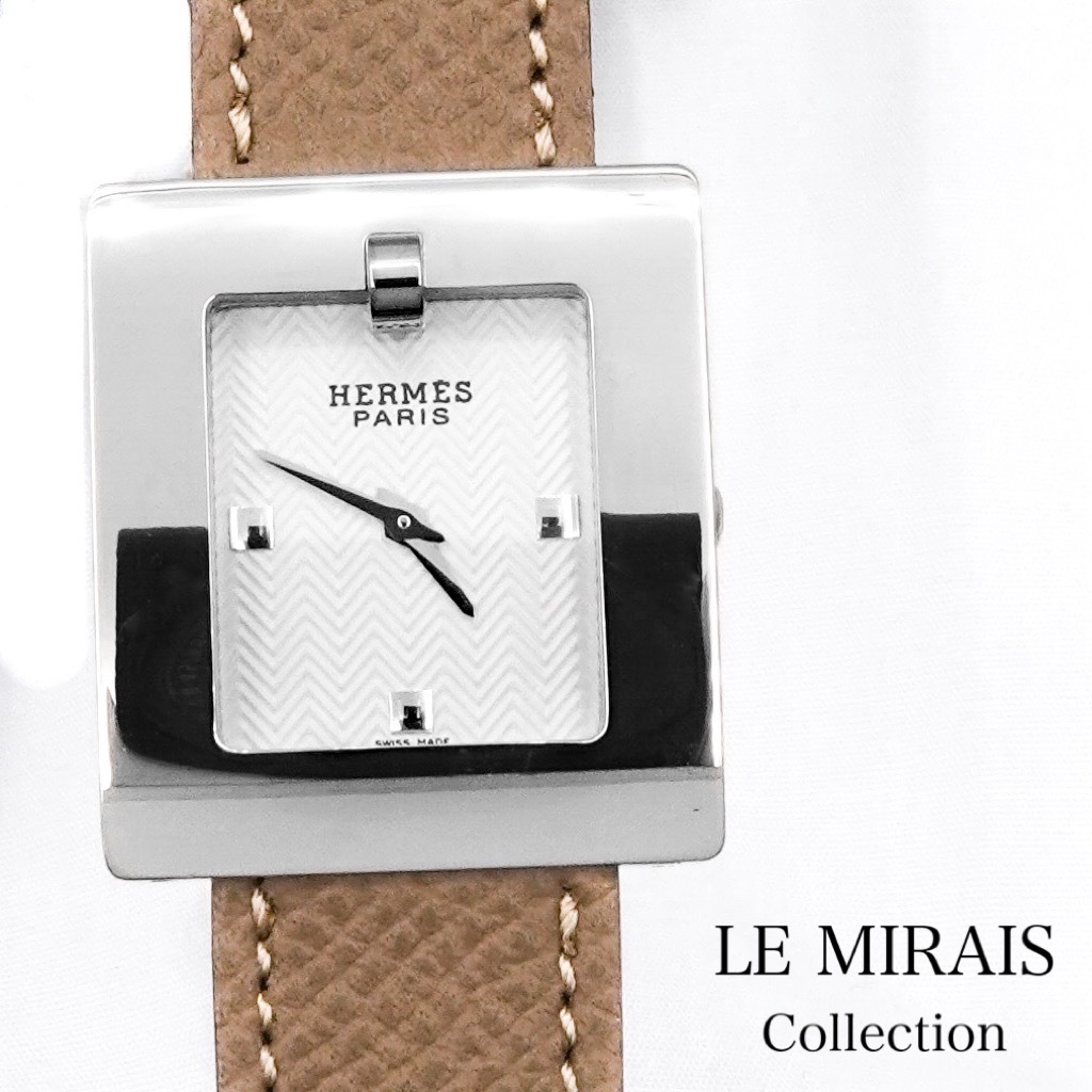 HERMESエルメスエスパス デジタル腕時計 レディス用　ブラック HERMES 【純正BOX】HERMES エルメス エスパス ES1.710 黒文字盤
