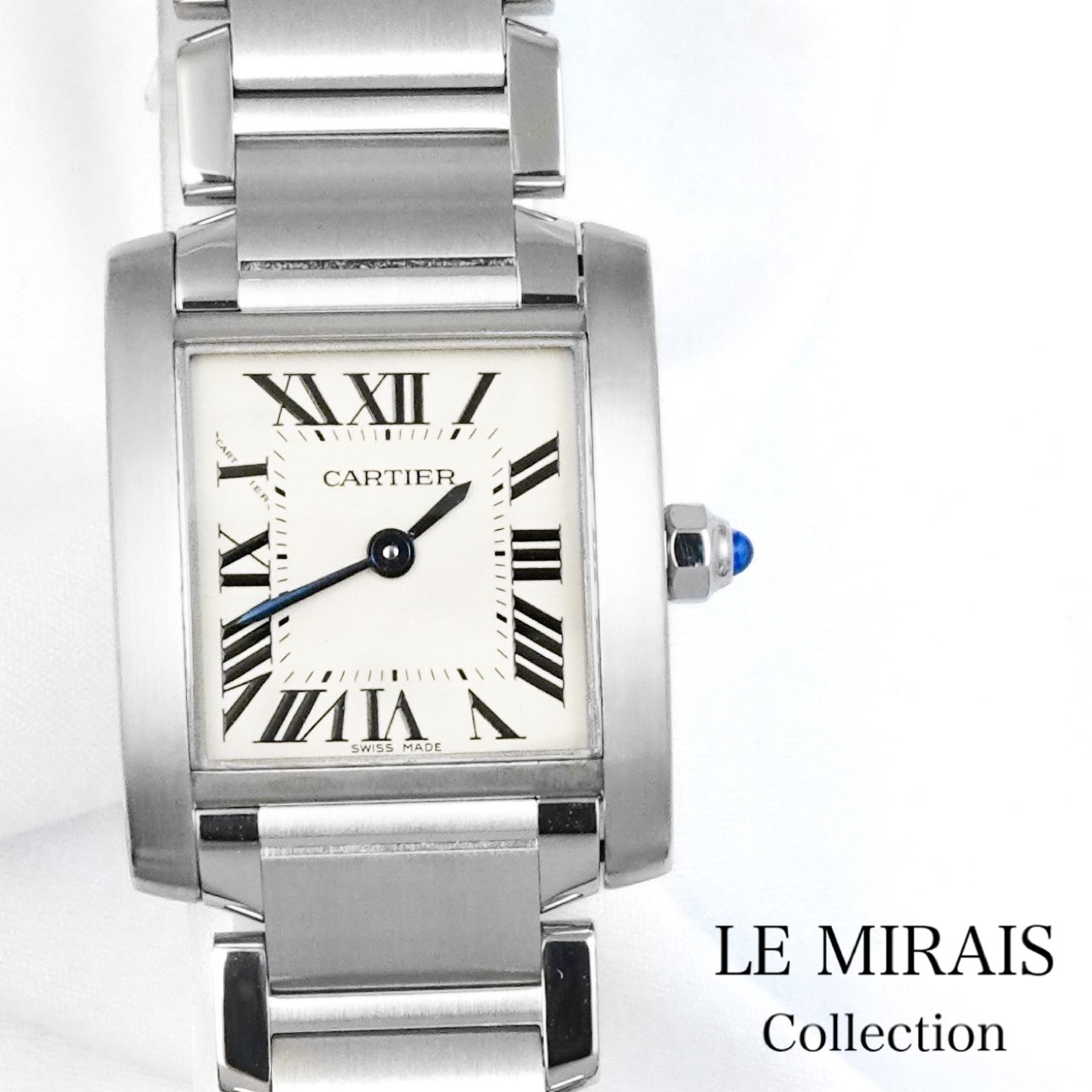 【OH済】カルティエ タンクフランセーズ SM SS レディース ウォッチ【中古】【貨物輸送無料】CARTIER 時辰儀