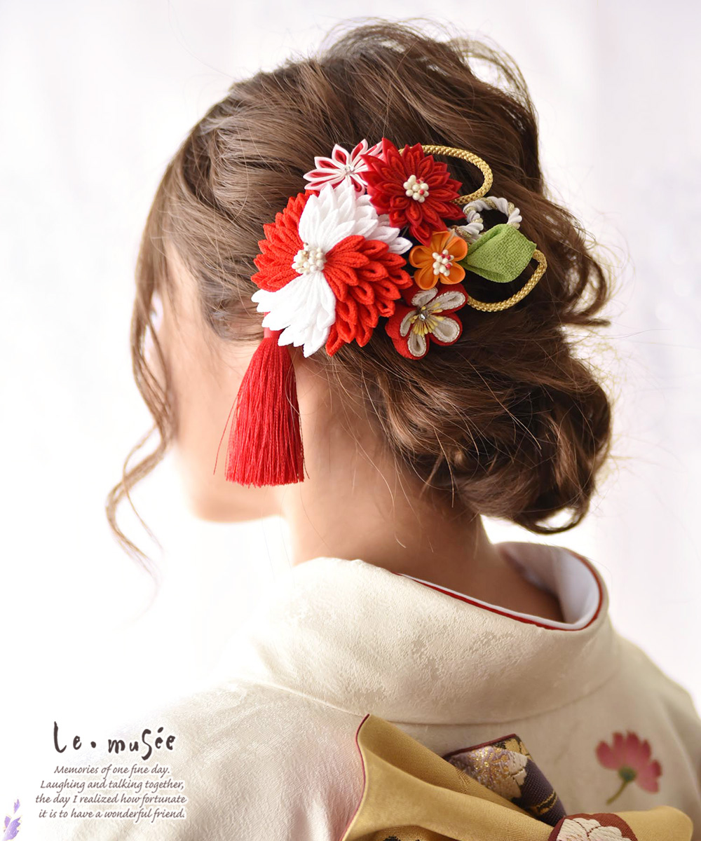 京都 髪飾り 赤 金 和装 成人式 卒業式 結婚式 浴衣 振袖 和装小物の+