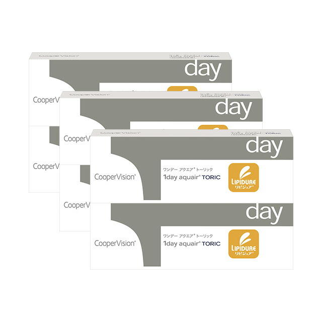 ワンデーアクエア トゥーリック ×6箱書き割り クーパー幻影 乱視 コンタクトレンズ 一デー 接点  1day 1日使い捨て 貨物輸送無料