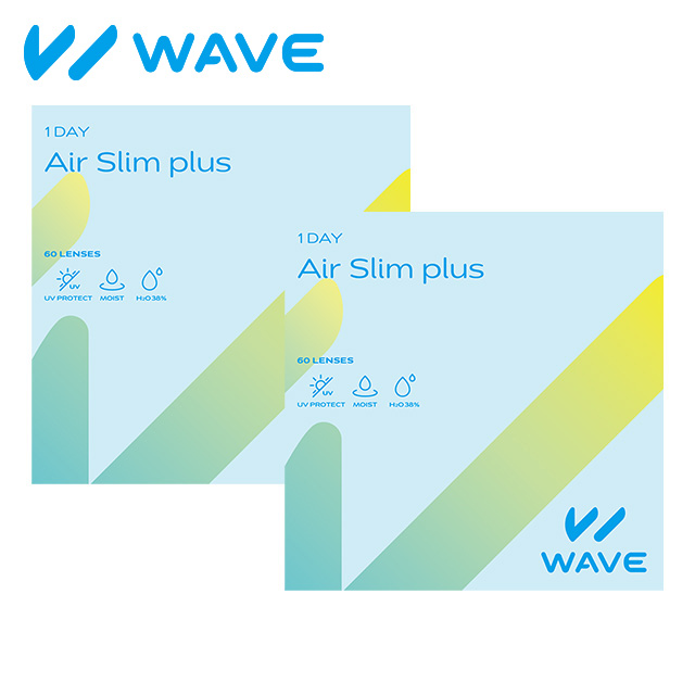 コンタクトレンズ ワンデー コンタクト WAVEワンデー エアスリム plus 60枚入り ×2箱セット WAVE 1day 1日使い捨て 送料無料