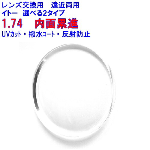 FFi-174 イトー水晶体1.74内面累進 遠近両用水晶体 眼鏡 水晶体取り替えっこ用 2枚1組 1本分 他店買いもとめるひな型聞き入れる 持ち込み可 持込可