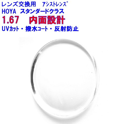 スペクティーHGアシスト167 メガネ レンズ交換 HOYA ホヤ スマホ用アシストレンズ 1.67 レンズ交換用 2枚1組 1本分 度 付き レンズ 交換 レンズ交換のみ めがね ブルーライトカット  眼鏡 メガネレンズ交換