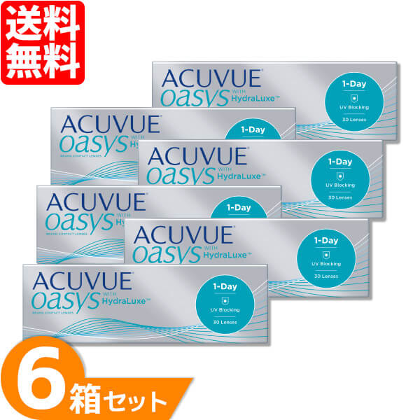 ワンデーアキュビューオアシス 6箱セット (1箱30枚) ジョンソン&ジョンソン UVカット コンタクトレンズ ワンデー アキュビュー 1日使い捨て コンタクト 1day acuvue oasis Johnson 送料無料