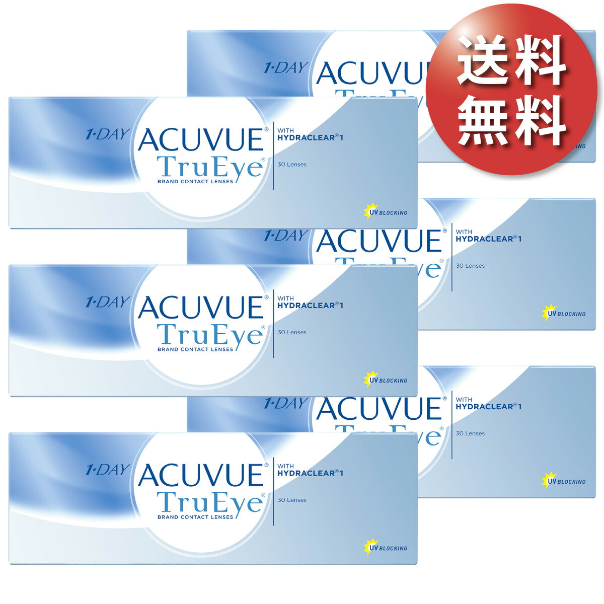 【郵便受け便 貨物輸送無料★1箱あたり近所2,720円(税込2,992円)】ワンデーアキュビュートゥルーアイ 6箱書き割り(30枚入x6) 両眼3ヶ月分 (ジョンソン・挙げ句の果て・ジョンソン/1DAY/1日使い捨てコンタクトレンズ)