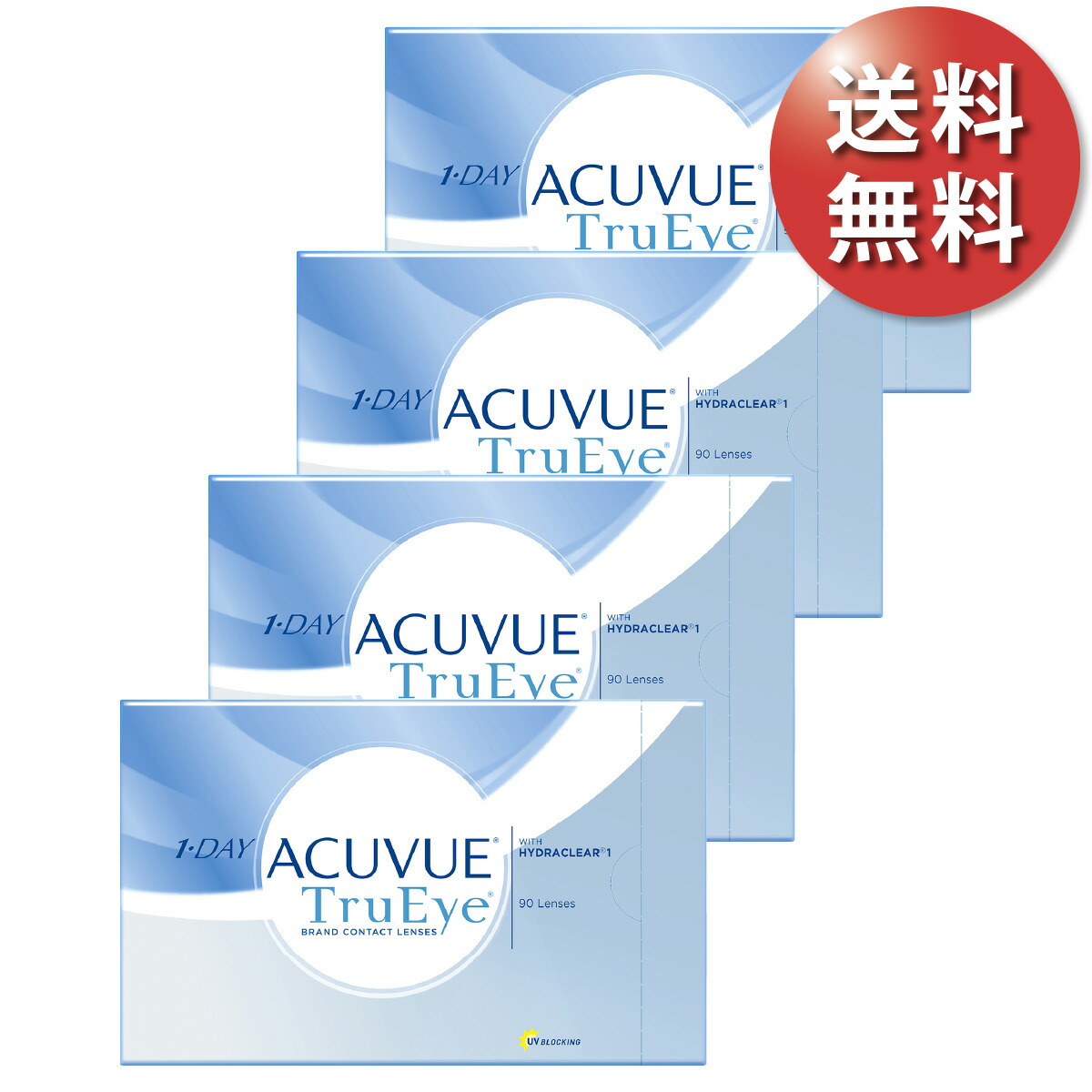 【送料無料★30枚あたり2,467円(税込2,713円)】ワンデーアキュビュートゥルーアイ 90枚パック 4箱セット(30枚入x12箱) 両眼6ヶ月分 (ジョンソン・エンド・ジョンソン/1DAY/1日使い捨てコンタクトレンズ)|レンズアミーゴ 店