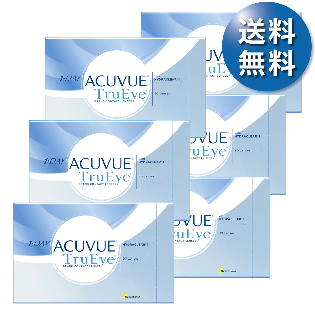 【貨物輸送無料★30枚あたり近所2,964円(税込3,260円)】ワンデーアキュビュートゥルーアイ 90枚容器に並べる 6箱書き割り(30枚入x18箱) 両眼9ヶ月分(ジョンソン・挙げ句の果て・ジョンソン/1DAY/1日使い捨てコンタクトレンズ)