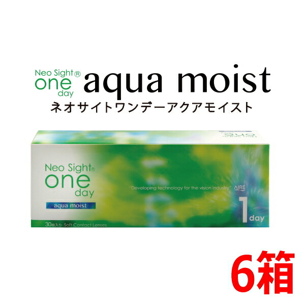 ネオサイトワンデー アクアモイスト Neo Sight 1day aqua moist 30枚入 6箱 1日取り替えっこ 1日使い捨て コンタクトレンズ 終日装用 近眼用