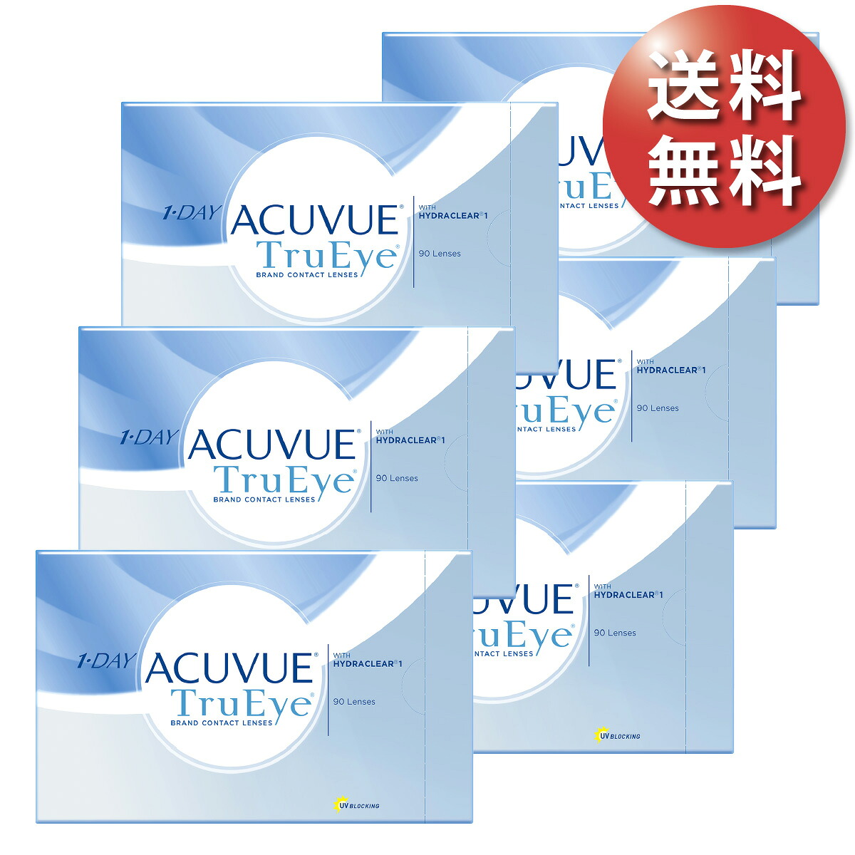 【送料無料★30枚あたり2,295円(税込2,524円)】ワンデーアキュビュートゥルーアイ 90枚パック 6箱セット(30枚入 x18箱) 両眼9ヶ月分(ジョンソン・エンド・ジョンソン/1DAY/1日使い捨てコンタクトレンズ)|レンズリワード 店