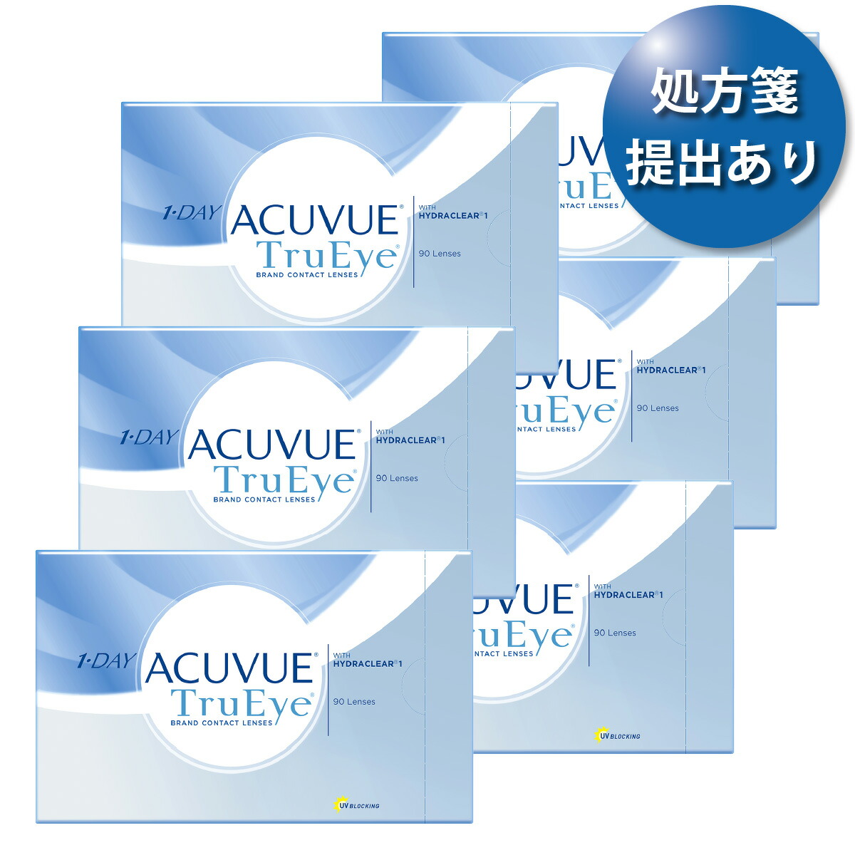 【送料無料★30枚あたり2,294円(税込2,523円)】 ワンデーアキュビュートゥルーアイ 90枚パック 6箱セット(30枚入x18箱) 両眼9ヶ月分 (ジョンソン・エンド・ジョンソン/1DAY/1日使い捨てコンタクトレンズ)