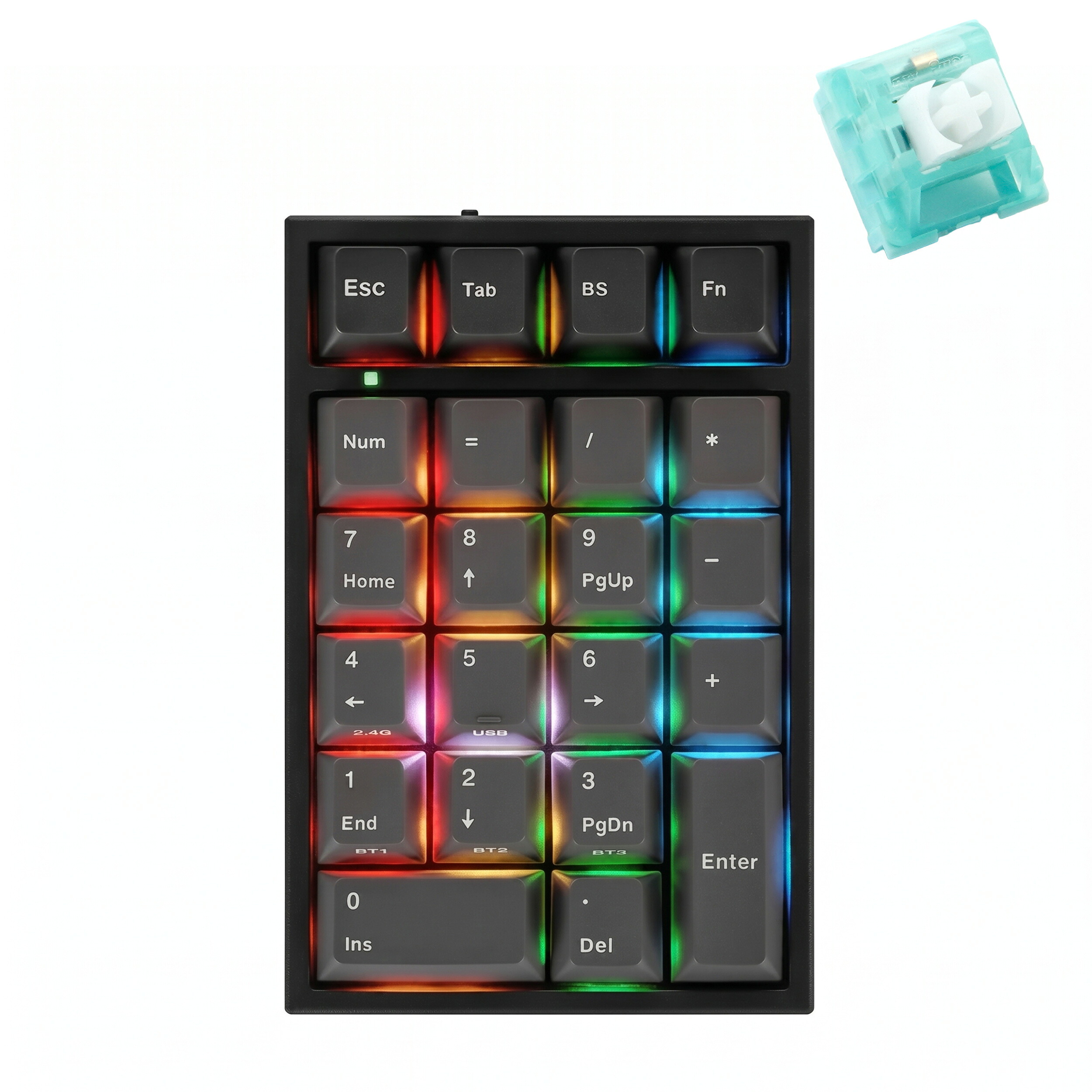LEOPOLD レオポルド FC220TP PD ASHWHITE 力学的 テンキーパッド Bluetooth USB 2.4GHメール交換 キースイッチホットスワップ マルチペアリング 技適相応う 22足がかり QMK VIA相応う Kailh Indigo Naturalis 直線的無声映画