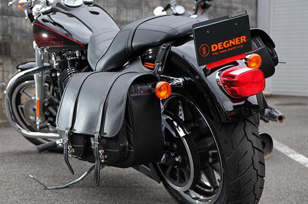 デグナー NB-43B ナイロンダブルサドルバッグ ブラック 32L （左20L 右12L）右出しマフラー対応 （当社在庫あり）