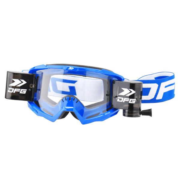 DFG スピード ゴーグル ロ-ルオフ BLU DG1314-0400｜バイク用品のレオタニモト