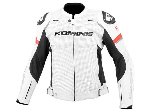 お買物マラソン!4月17日AM9時59分まで!エントリーと買い回りでポイント最大15倍!!　KOMINE （コミネ） LJ-539 R-SPEC Sports Leather Jacket White XL