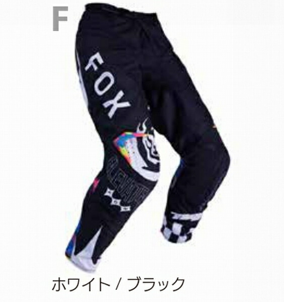 2026 Fox (フォックス) 180パンツ イメージ コスモ WHT/BLK D9184 36