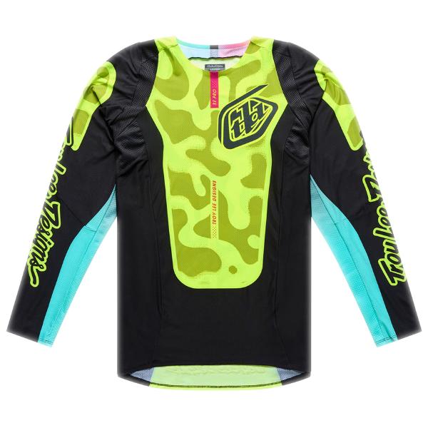 Troy Lee Design （トロイリー デザイン） TDU230 SE PRO ジャージ MYTH BLACK FLO YELLOW L｜バイク用品のレオタニモト