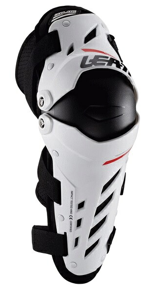 7月26日AM1時59分までお買物マラソン!エントリーと買い回りで最大ポイント15倍!!　Leatt Brace （リアットブレース） DUAL AXIS ジュニア ニーシンガード ホワイト キッズフリー 左右セット｜バイク用品のレオタニモト