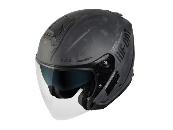 ウインズ G-FORCE SS （GフォースSS） JET STEALTH （ステルス） タイプC ロングインナーバイザー付きドライファイバー ジェットへルメット ストーングレー Lサイズ
