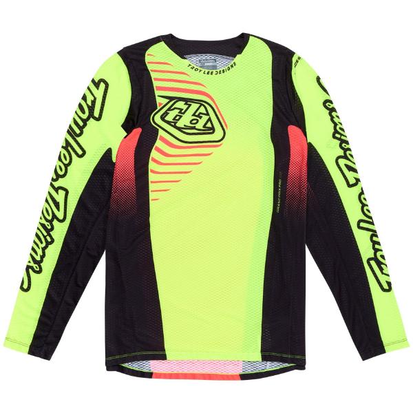 お買物マラソン!4月17日AM9時59分まで!エントリーと買い回りでポイント最大15倍!!　Troy Lee Design （トロイリー デザイン） TDU228 GP PRO AIR ジャージ RIPPLE GLO YELLOW/INFRA RED M