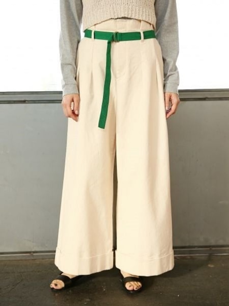 楽天市場 Rakuten Fashion Sale 63 Off ハイウエストベルトツキw P Lepsim レプシィム パンツ ジーンズ ワイド バギーパンツ ブラウン ブラック Rba E Lepsim レプシィム