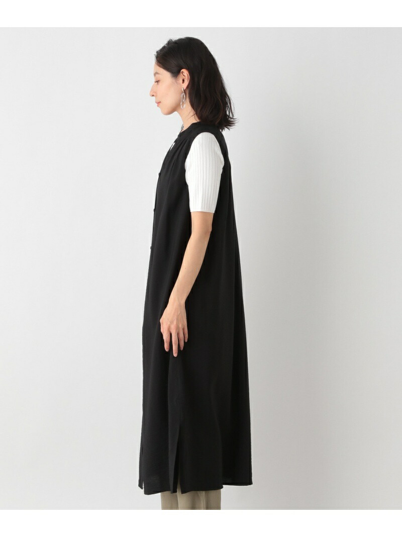 マエアキギャザーop Lepsim レプシィム ワンピース ノースリーブワンピース ブラック グリーン ブラウン 送料無料 Rakuten Fashion Dwellingplaceint Org