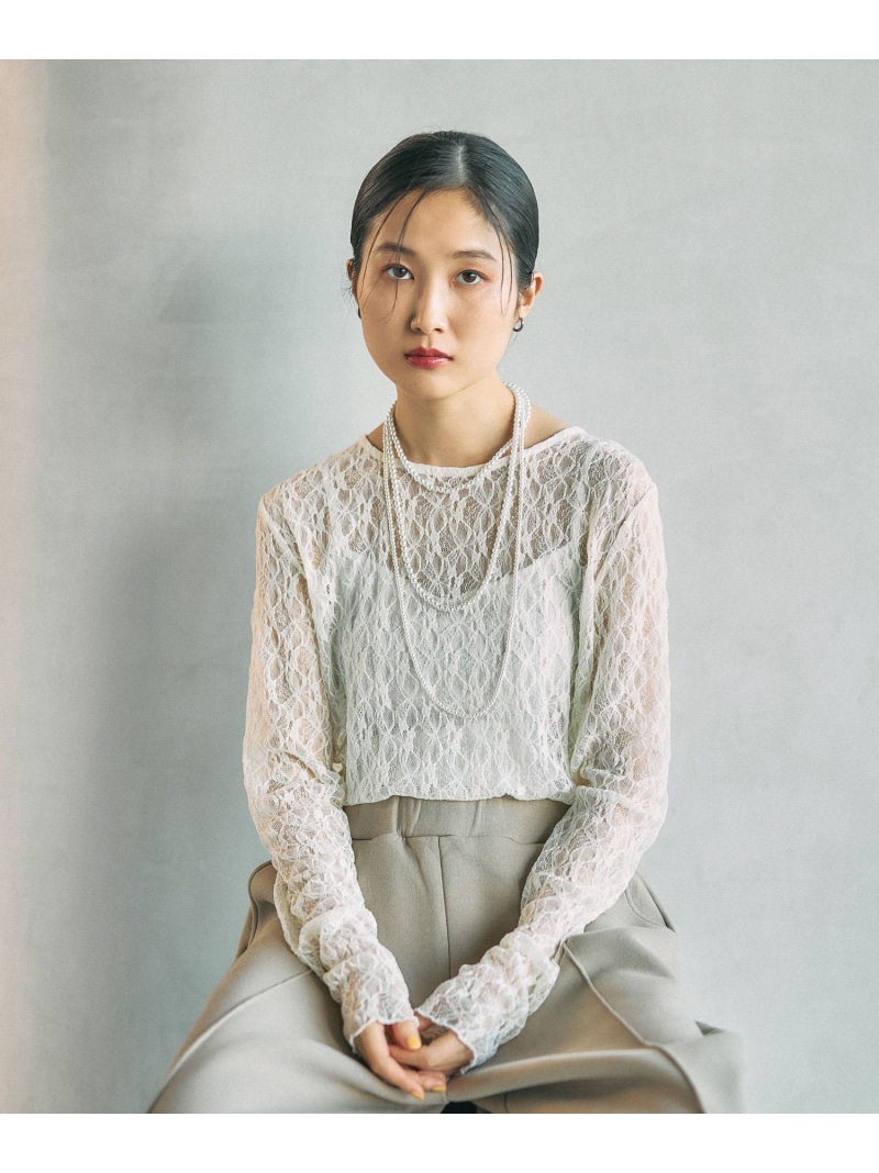 楽天市場】総レース長袖ペプラム LEPSIM レプシィム トップス