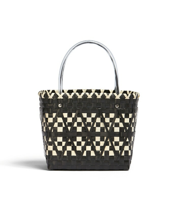 マルニマーケット トートバッグ ステンシル カゴバッグ 正規品 MARNI マルニ バッグ Marni Market ステンシルバッグ ホワイト