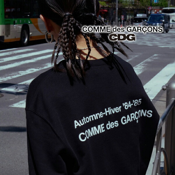 【COMME des GARCONS】コムデ給仕 CDG うしろ側ロゴタイプ 後ろ側ロゴタイプ \u002784-\u002785 CREW NECK SWEATSHIRT 汗水 ロゴタイプ 調教師 メンズ レディース ブランド名 今めかしい 着飾る 流行り物系 流行り物 表どおり 流行り 韓国 ブランドスウェット ブランド名調教師