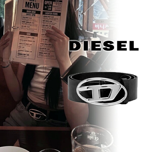 【DIESEL】ディーゼル B-1DR W レザー ベルト X08727 PR666 H6528 X08727PR666H6528 レディース 女性 韓国 韓流 アクセサリー ブランドベルト ブランドロゴ ブランド トレンド おしゃれ お洒落 ストリート ギフト クリスマス|Acheteur Lab