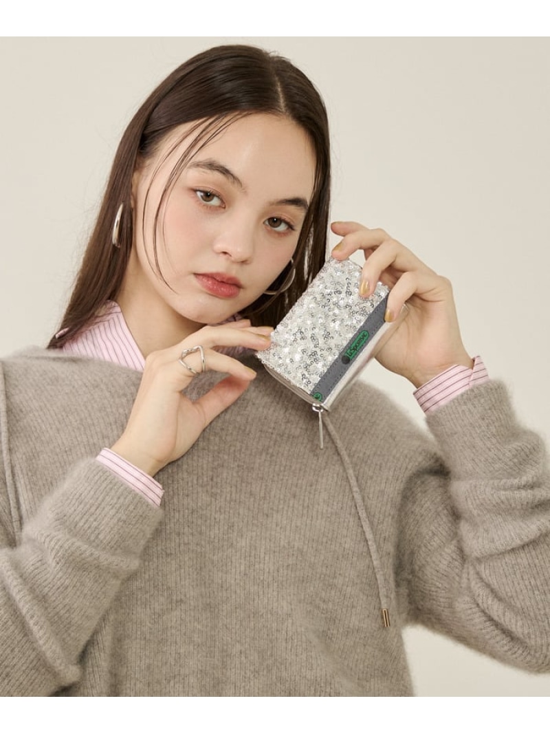 【堅苦しさ】レスポートサック 二つ折り金入れ・三つ折り金入れ 2110FA95 LeSportsac LeSportsac レスポートサック 金入れ・合切袋・容れもの 金入れ しろがね色【貨物輸送無料】[ Fashion]