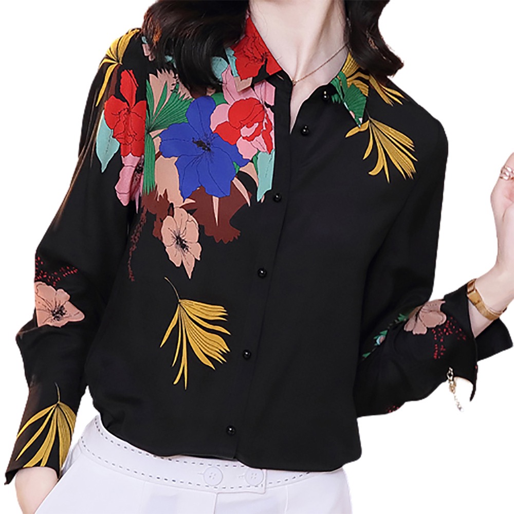 シャツ レディース フラワープリントシャツ 春 暖かい オフィス しわになりにくい 形態安定 かわいい 厚手 ブランド 冬 おしゃれ カジュアル ゆったり 大人 麻 スポーツ ロゴ トップス 秋 長袖 事務服 襟付き カットソー ブラウス Tシャツ ポロシャツ ランニング