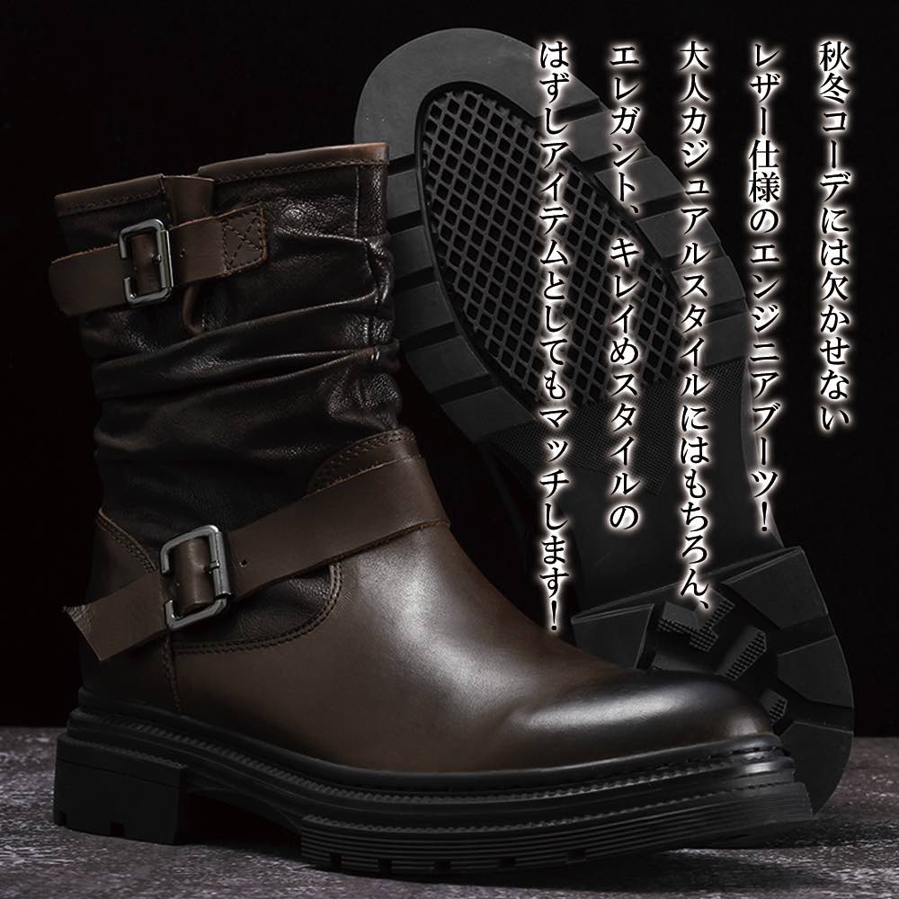 【＼クーポン利用で20%OFF!／】 ブーツ メンズ ダブルベルトレザーベルト ハイカット 大人 春 秋 滑らない あったか 本革 軽い 夏 サイドジップ 完全 黒 シューズ ブランド 幅広 セット スエード 防寒 人気 モード 靴 革 ファスナー 冬 暖かい ブーツジッパー